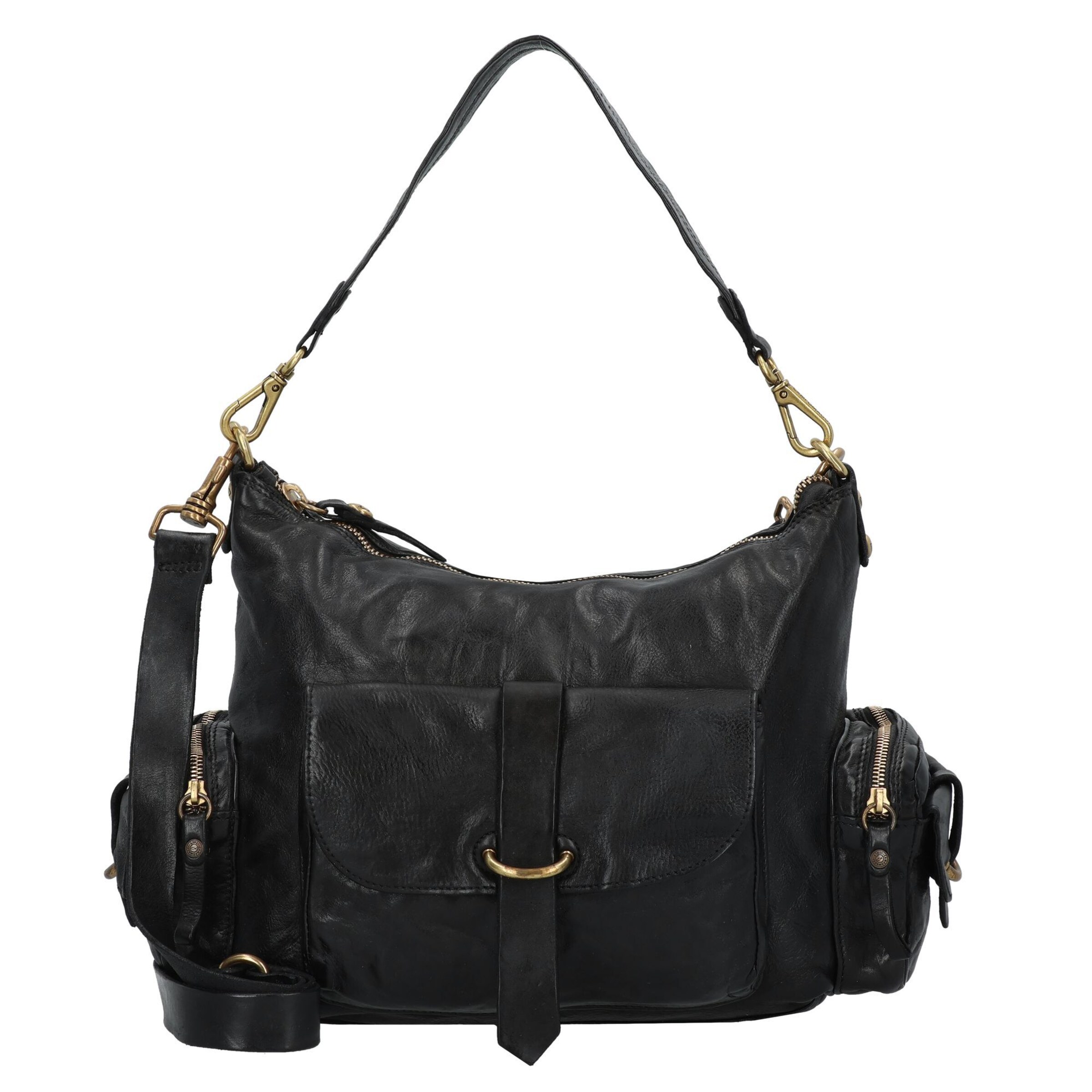 Campomaggi Shoulder bag 'Elda' in Black: front