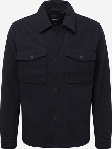 Veste mi-saison 'DEX' Only & Sons en noir : devant