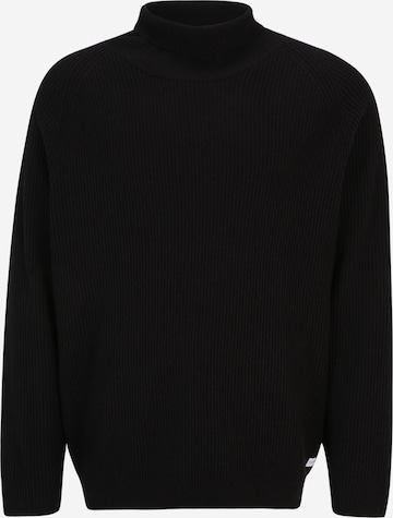 Jack & Jones Plus Sweater in Black: front
