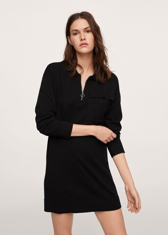 MANGO Knitted dress 'Franklin' in Black: front