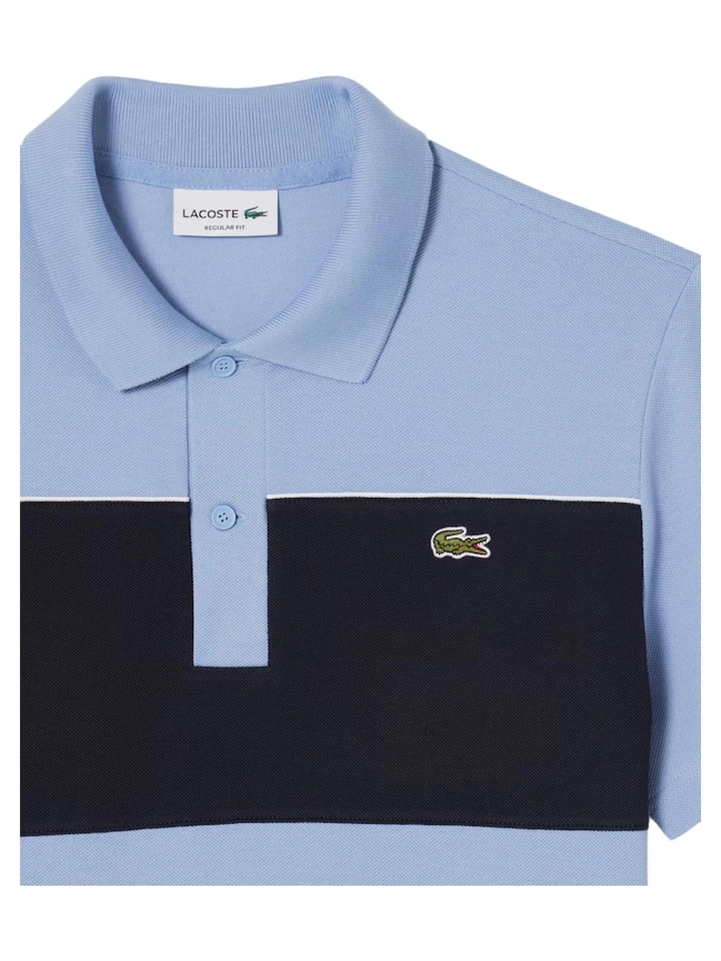 LACOSTEMajica 'Polo lacoste azul regular fit colour block shirt' - plava boja