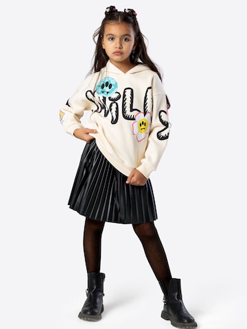 Solang Plissee Rock Kunstlederoptik in Schwarz