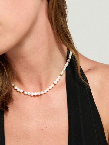 ØYRE Łańcuszek 'Pastel Bead and Round Pearl' w kolorze niebieski