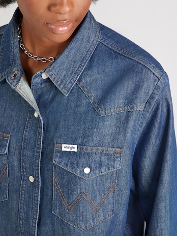 WRANGLER Блуза 'HERITAGE' в синьо