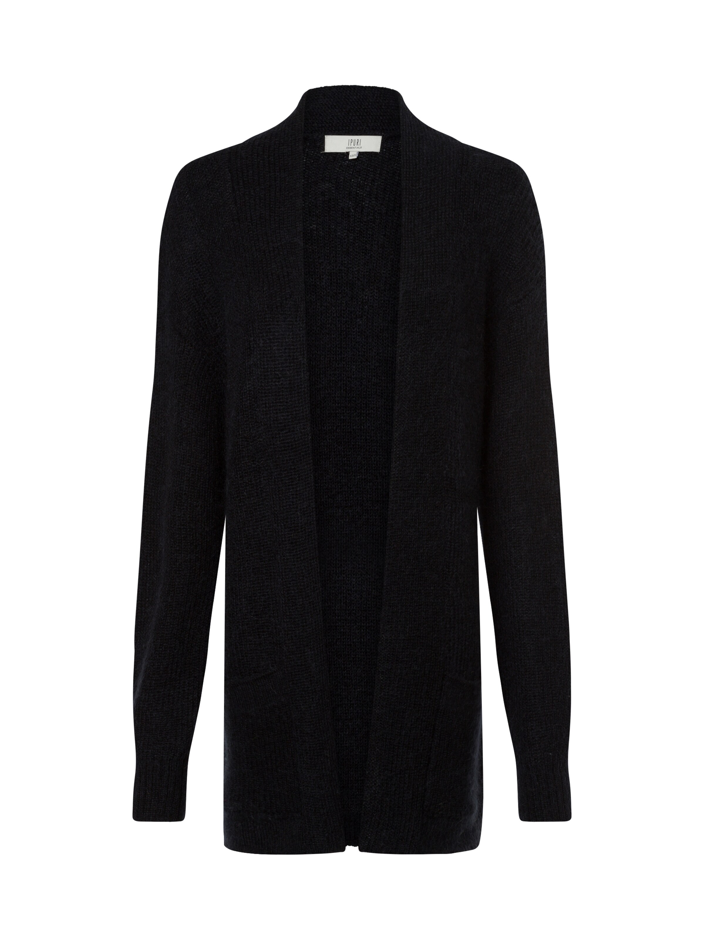 Ipuri Gebreid vest in Zwart: voorkant