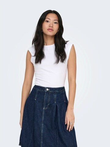 ONLY Топ 'ONLMIRA' в бяло: отпред