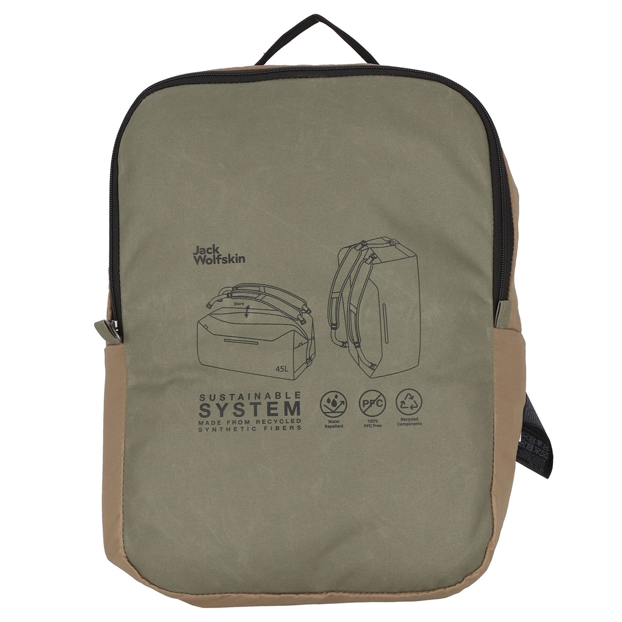 JACK WOLFSKIN Reisetasche 'Traveltopia' in Grün