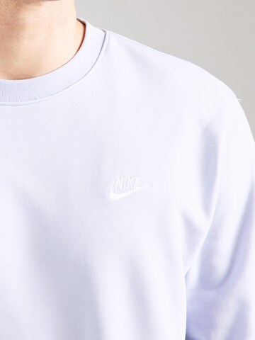 Nike Sportswear Sweatshirt 'Club Fleece' in Lila