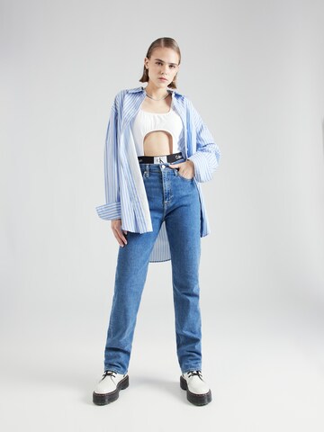 Calvin Klein Jeansregular Traperice 'HIGH RISE STRAIGHT' - plava boja