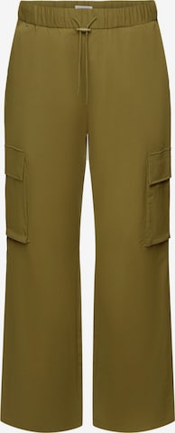 Wide Leg Pantalon cargo ESPRIT en vert : devant