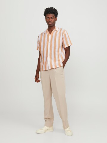 JACK & JONES Comfort Fit Skjorta 'Summer' i orange