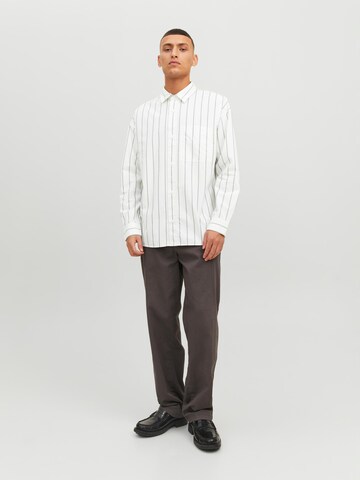 JACK & JONES Comfort fit Button Up Shirt 'Boston' in White