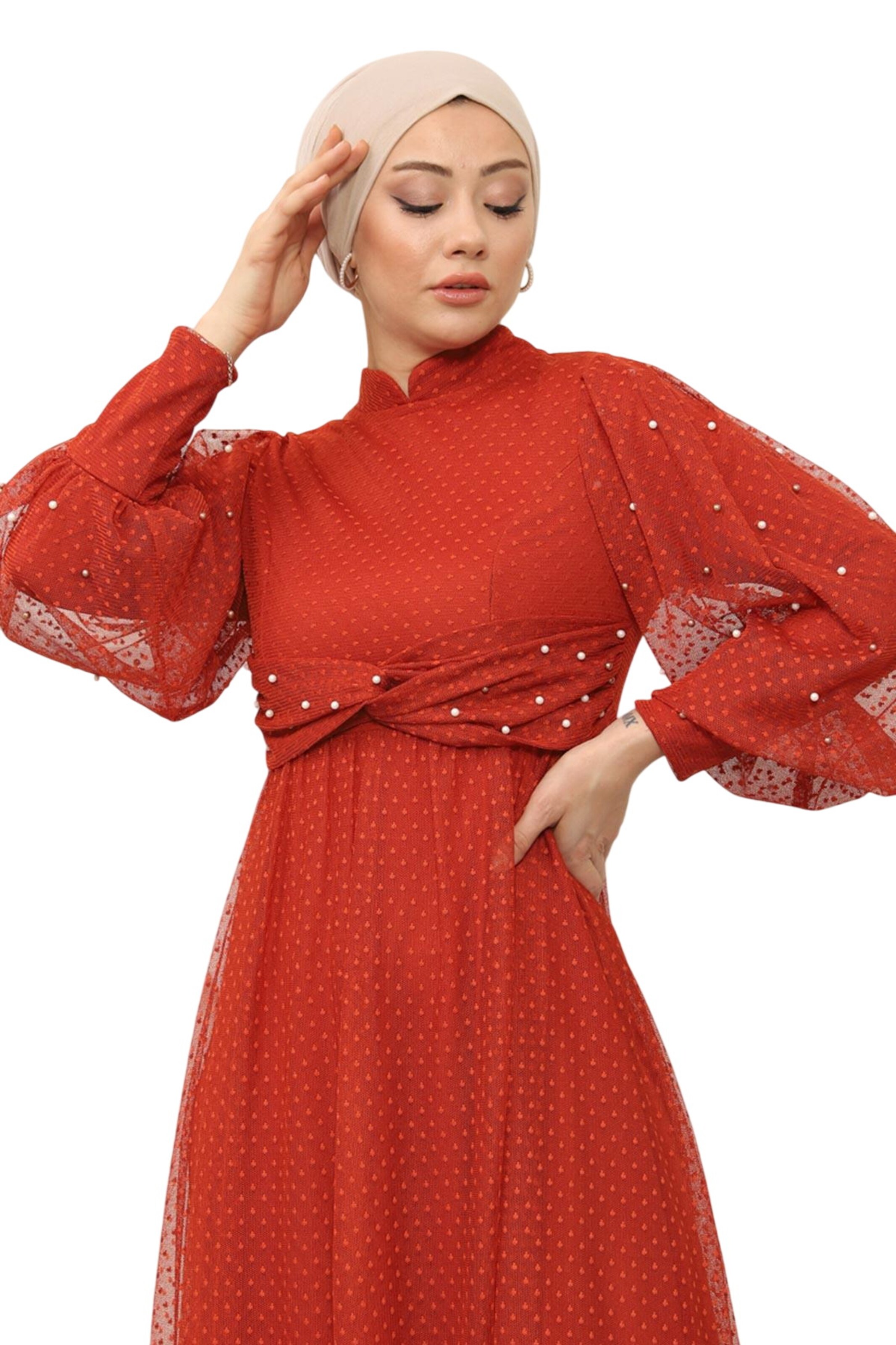 MODAMIHRAM Avondjurk in Rood