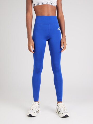 ADIDAS PERFORMANCE Skinny Sports trousers 'OPT ESS' in Blue: front