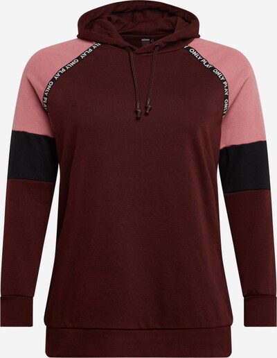 Only Play Curvy Sportief sweatshirt in de kleur Rosa / Roestrood / Zwart, Productweergave