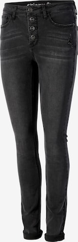 Aniston CASUAL Skinny Jeans in Schwarz: predná strana
