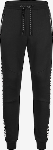 LONSDALE Tapered Urheiluhousut 'Alston' värissä musta: etupuoli