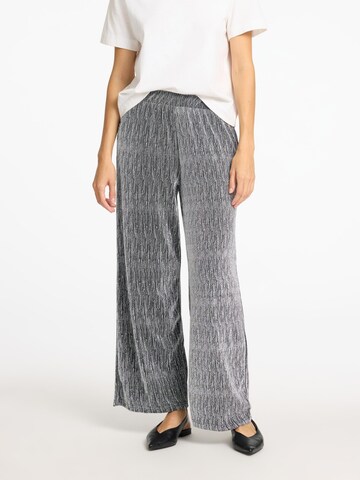 SELECTED Wide Leg Bukser i sølv: forside