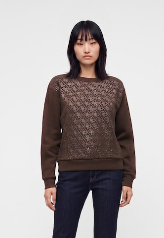 GUESS Sweatshirt in Brown: front