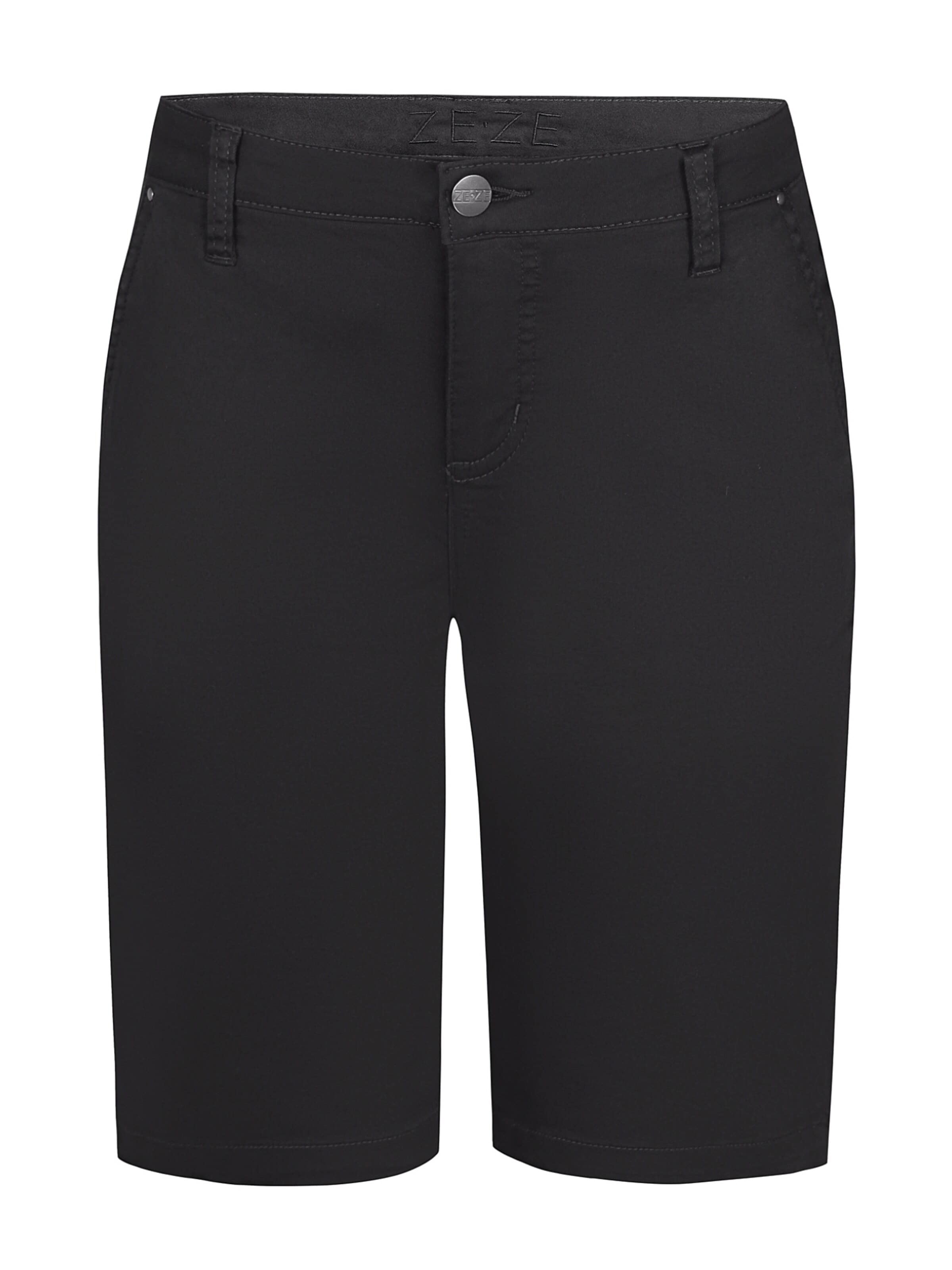 ze-ze Slimfit Bukser 'Sanne 347' i sort: forside