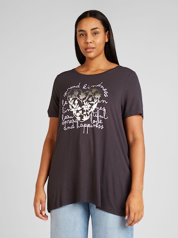 ONLY Carmakoma T-Shirt 'Anina' in Grau: predná strana