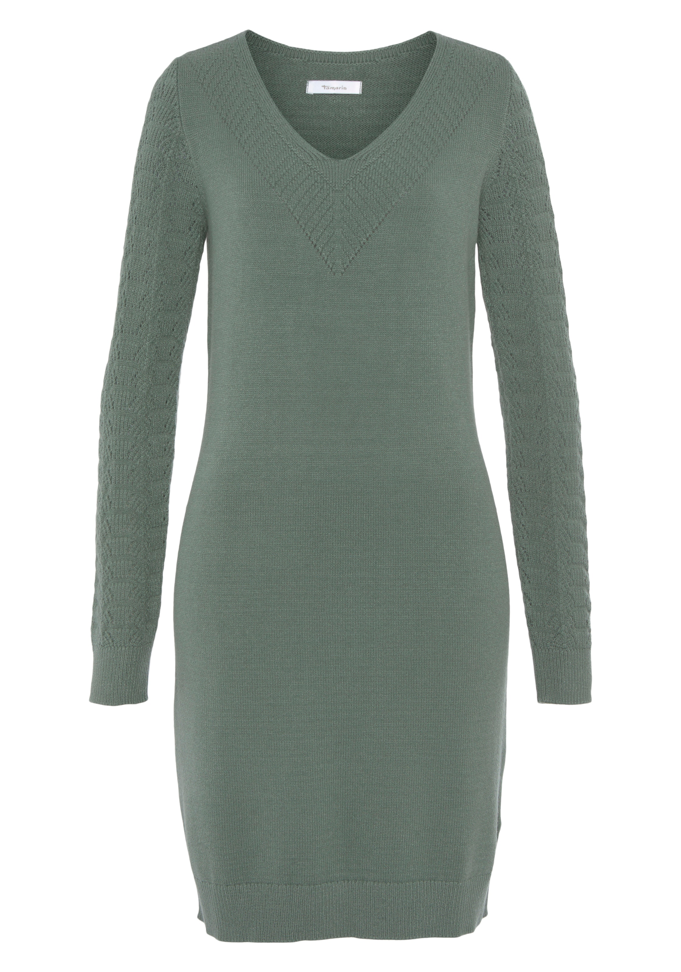 Tamaris Strickkleid in Grün: Vorderseite