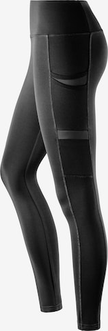 LASCANA ACTIVE - Skinny Calças de desporto em preto