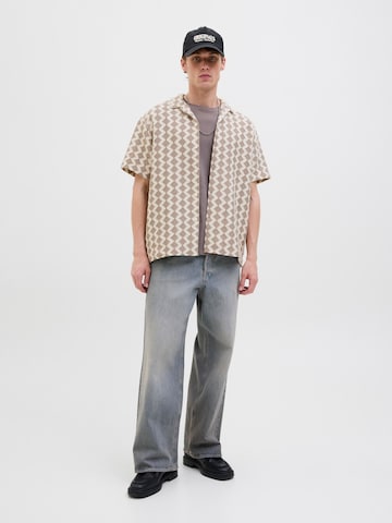 JACK & JONES Классический крой Рубашка 'JORSummer Luke' в Коричневый