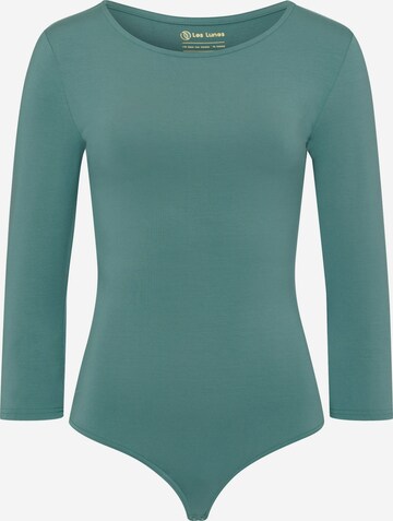 Les Lunes Shirt body 'Alena' in Groen: voorkant