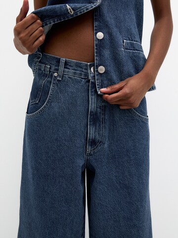 Wide Leg Jean Pull&Bear en bleu