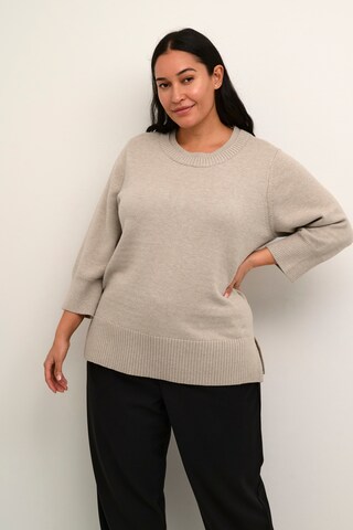 KAFFE CURVE Pullover 'Marna' i beige: forside