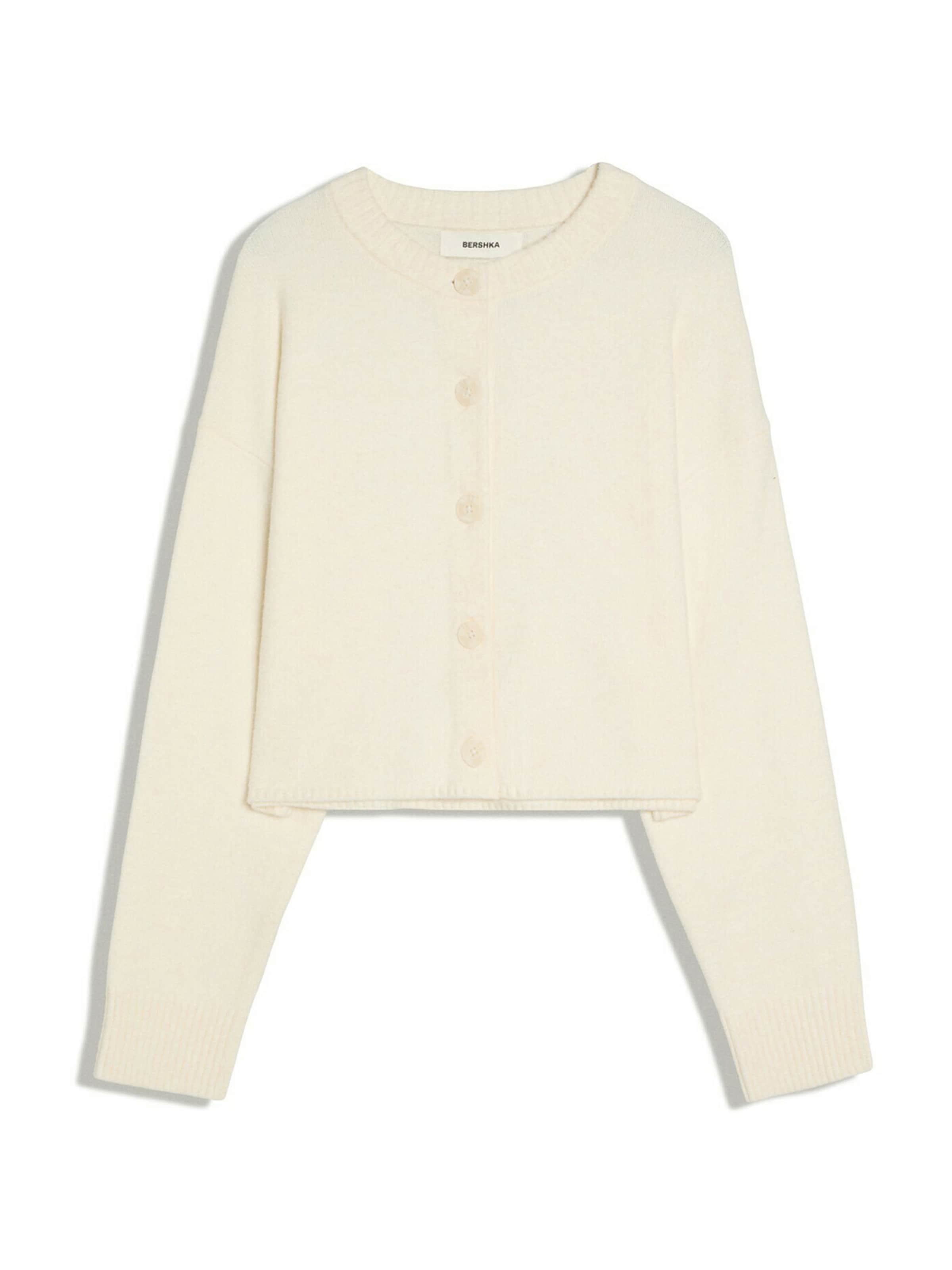 Bershka Knit Cardigan in XS in Cream, Item view