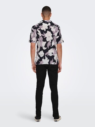 Only & Sons Regular fit Overhemd 'Trev' in Blauw
