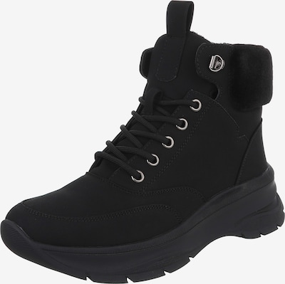 Ital-Design Schnürstiefelette in schwarz, Produktansicht