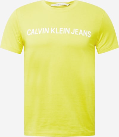 Calvin Klein Jeans Majica u limeta zelena / bijela, Pregled proizvoda