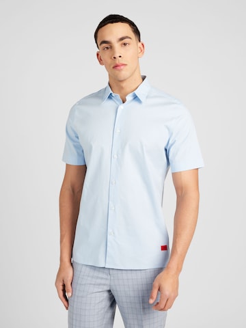 HUGO Regular fit Button Up Shirt 'Ebor' in Blue: front