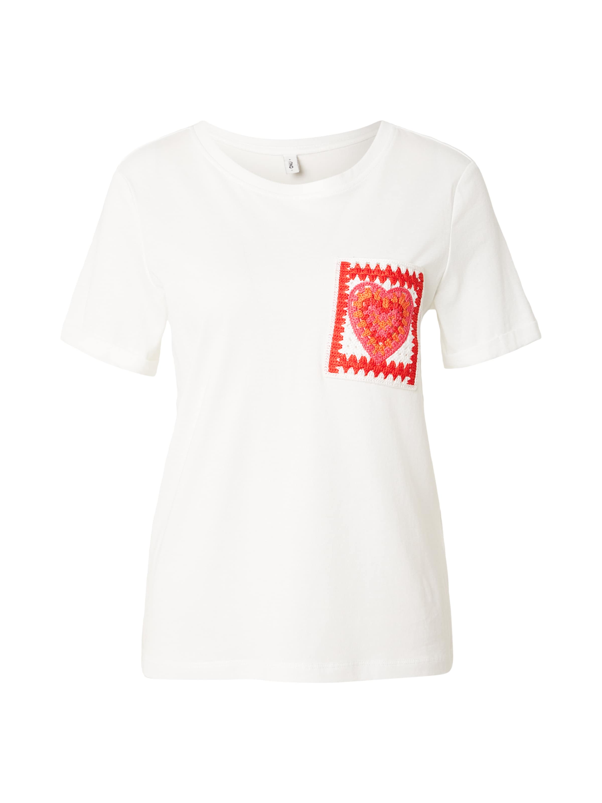 Maglietta 'ONLUMA' ONLY di colore aragosta / rosa chiaro / rosso scuro / bianco, Visualizzazione prodotti