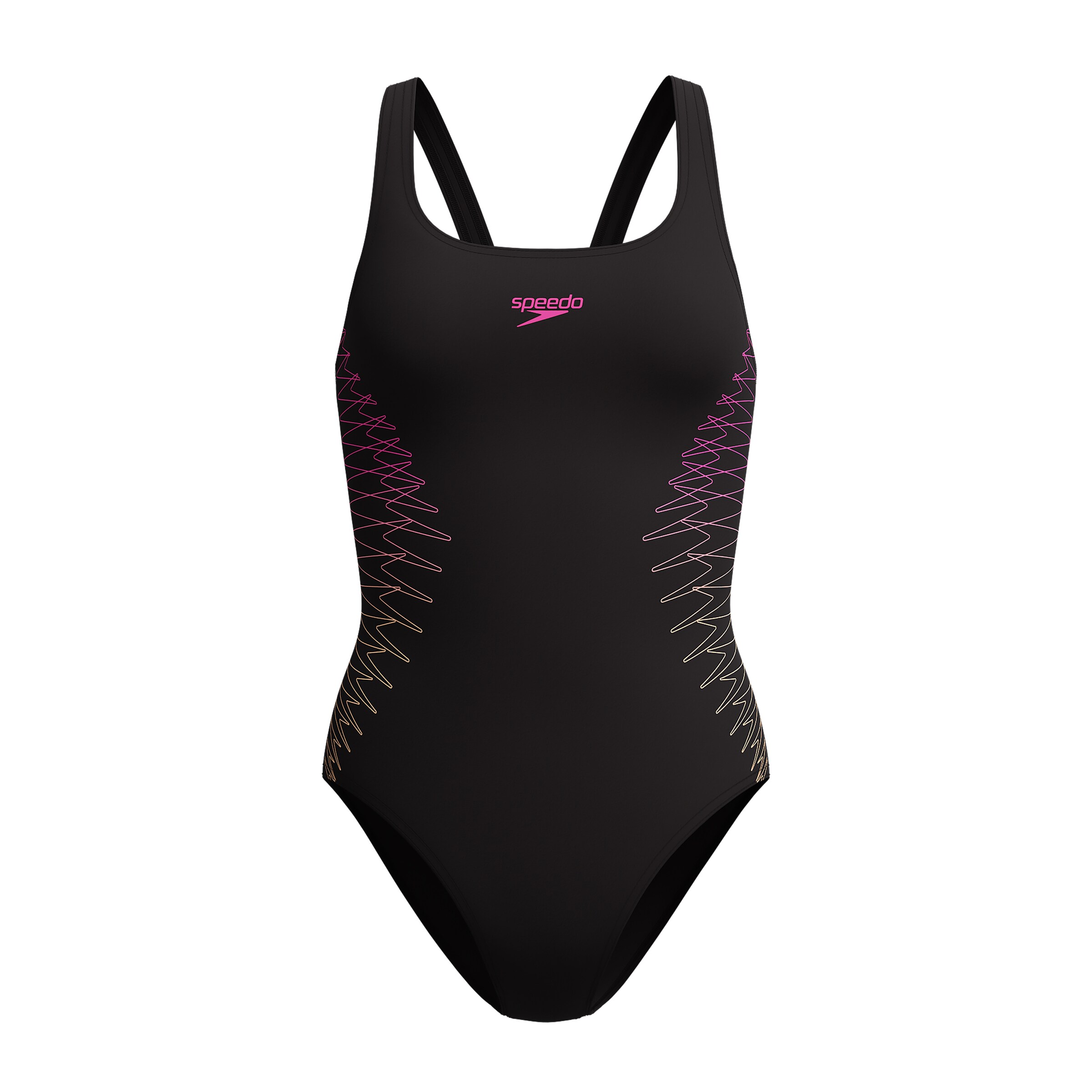 SPEEDO Bustier Badeanzug in Schwarz: Vorderseite