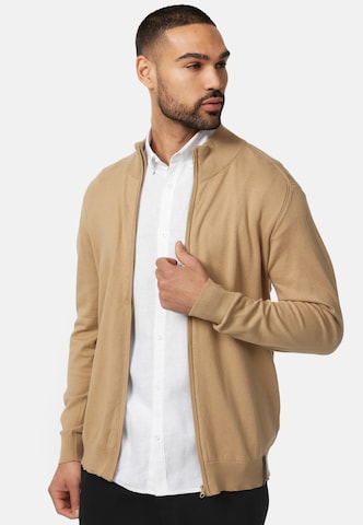 INDICODE JEANS Knit Cardigan 'Lau' in Beige