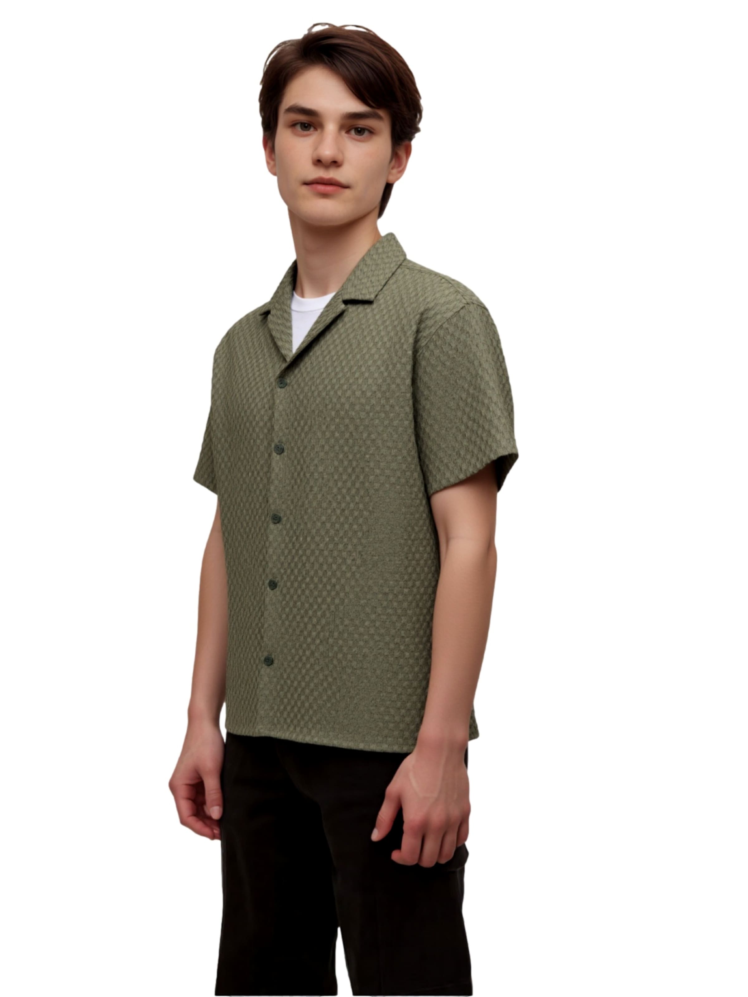 Jack & Jones Junior Comfort fit Overhemd 'Sean' in Groen