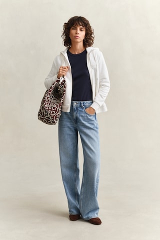 GANT Zip-Up Hoodie in White