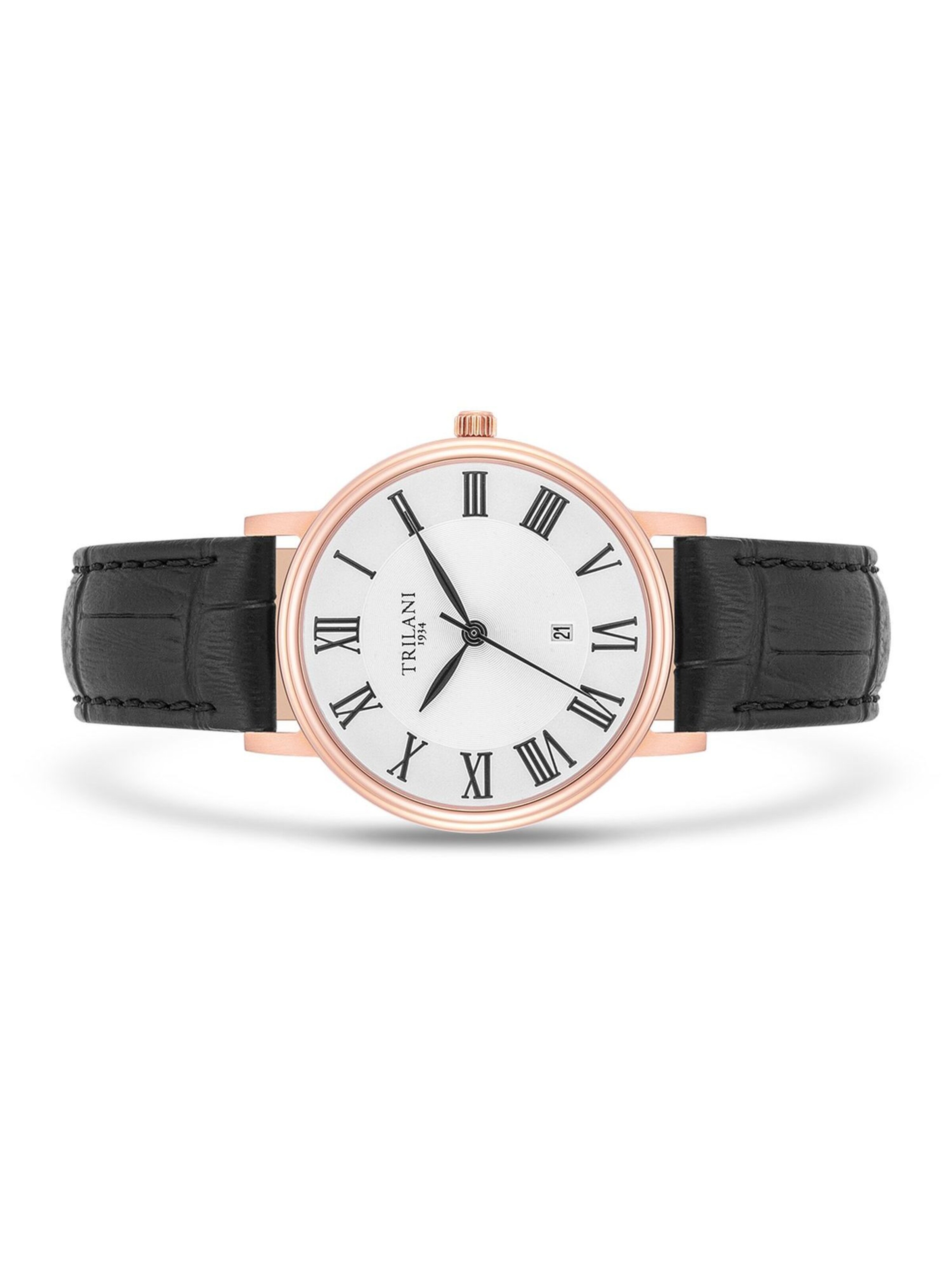 Trilani Analoguhr in Schwarz