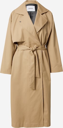 Demisezoninis paltas iš minimum, spalva – smėlio spalva, Prekių apžvalga