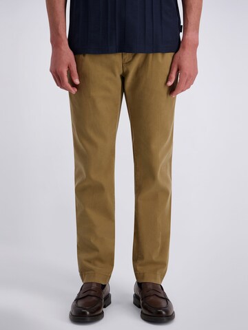Effilé Pantalon chino 'Chatou' PIERRE CARDIN en marron : devant