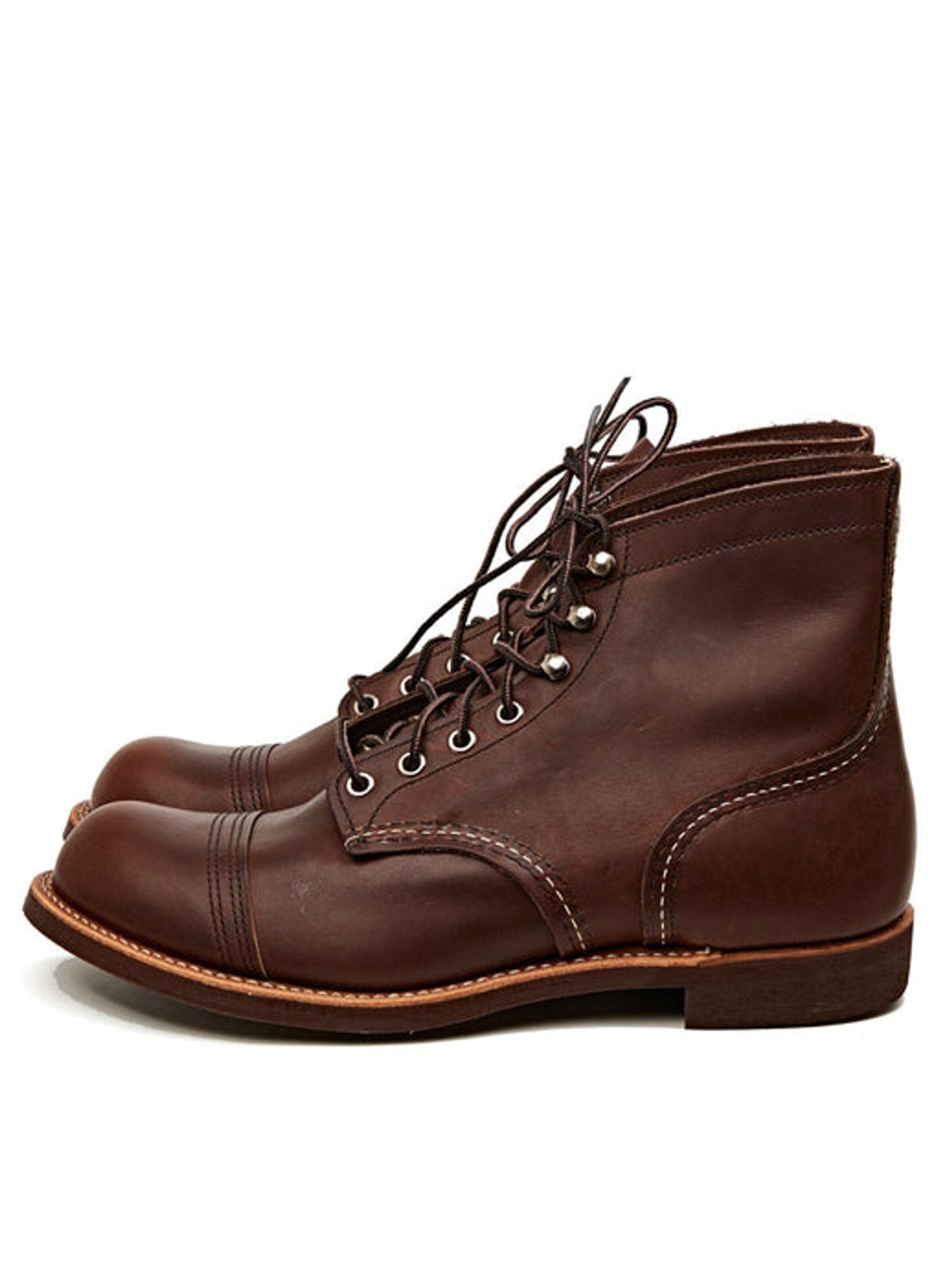 RED WING SHOES Lace-up boot '8111 Iron Ranger Amber Harness' in Brown