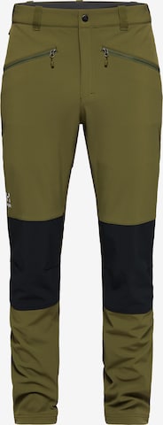 Haglöfs Slim fit Outdoor Pants 'Chilly' in Green: front