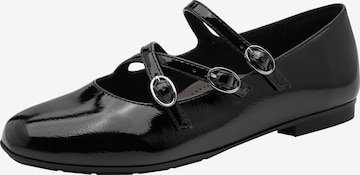 Ballerines à lanières Tamaris en noir : devant