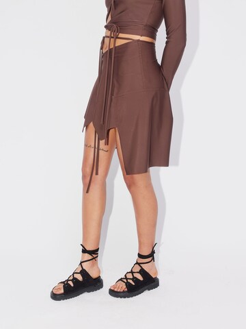 ABOUT YOU REBIRTH STUDIOS Skirt 'Eldalie' in Brown