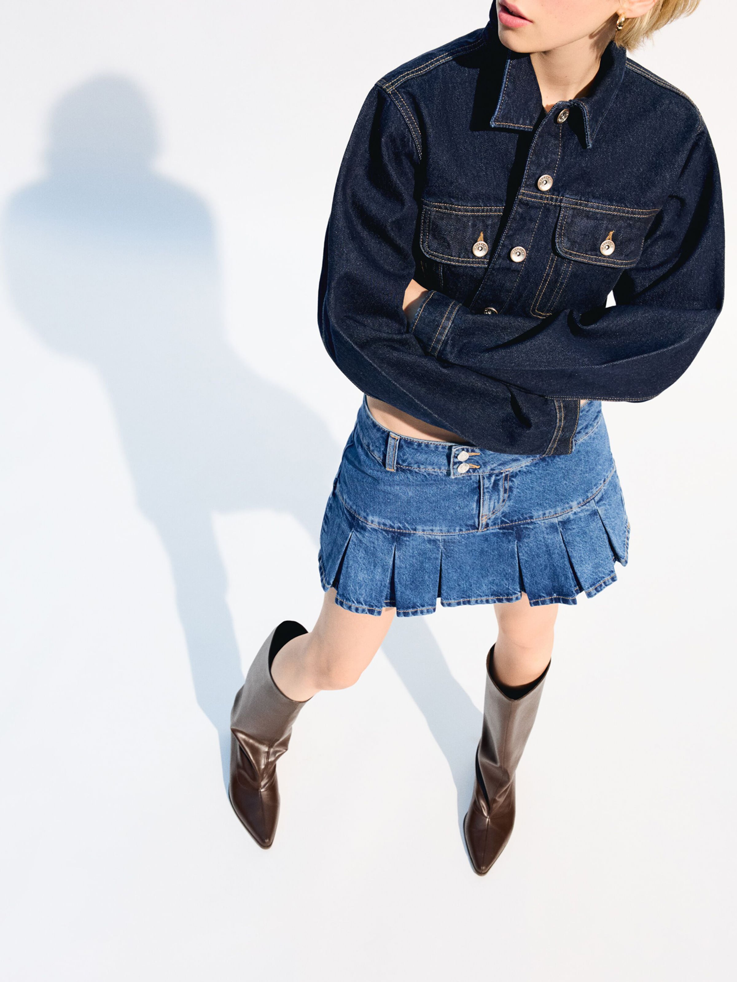 Bershka Gonna Di Jeans A Pieghe Bershka Gonna In Blu Denim ABOUT YOU