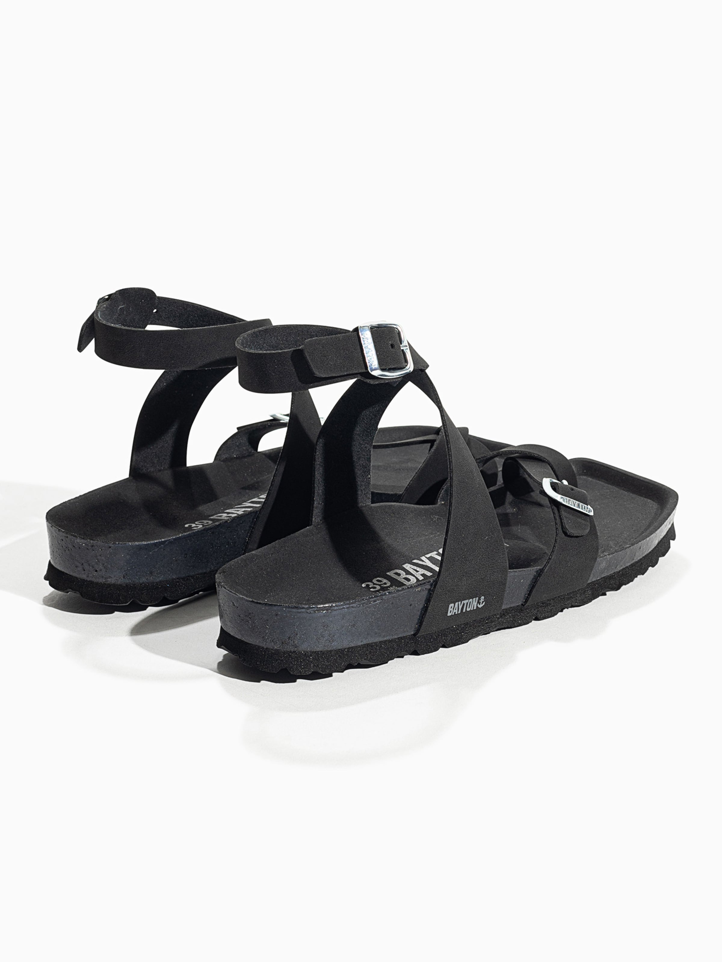 Bayton Sandały z rzemykami 'SWAN' w kolorze czarny